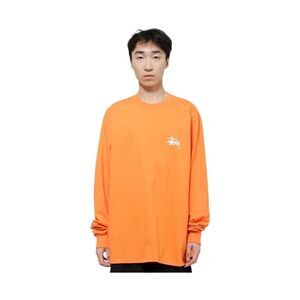 NWOT Stussy Classic Skater Basic Long Sleeve Coral Unisex Shirt XS